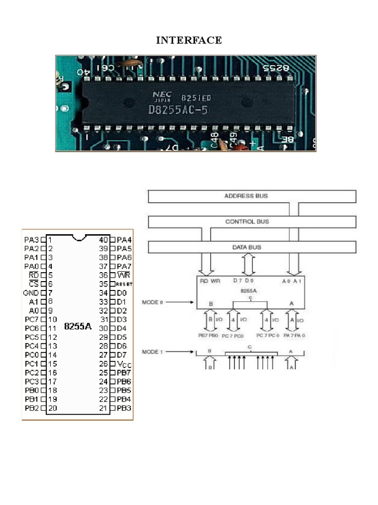 8255 Interface and Control Register Guide | PDF