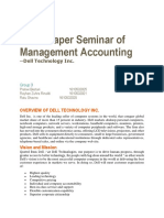 Team Paper Seminar of Management Accounting: Dell Technology Inc