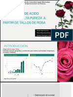 Produccion de acido lactico a partir de tallos de rosas