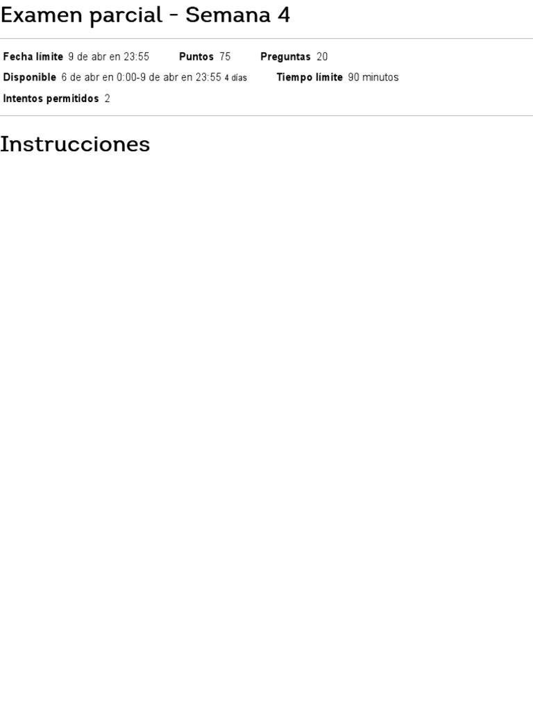 Examen Parcial - Semana 4: Ra:Administracion Financiera | PDF ...