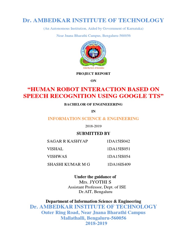 Speech Recognition in Human-Robot Interaction | PDF