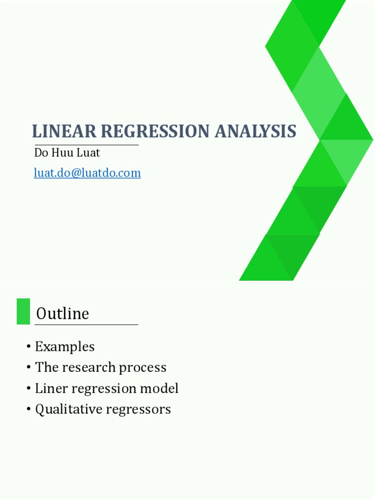 Linear Regression Analysis Guide | PDF | Estimator | Regression Analysis