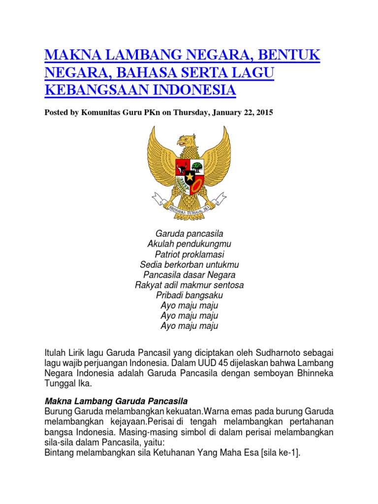 Makna Lambang Negara Docx