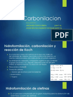 Procesos de carbonilación y sus aplicaciones industriales