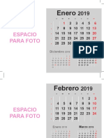 Calendario Sobremesa Castellano 2019 - A5 PDF