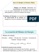 Balances de Energía en Procesos Físicos