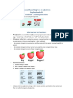 Lesson Plan of Degrees of Adjectives