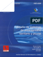 NB 688 Diseño de Sistemas de Alcantarillado Sanitario y Pluv.pdf