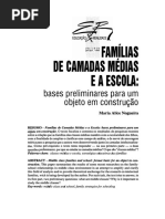 NOGUEIRA, Maria Alice. Famílias de camadas médias e a escola_ bases preliminares para um objeto em construção