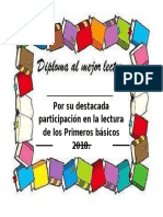 Diploma Al Mejor Lector