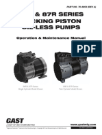 86R & 87R Series Rocking Piston Oil-Less Pumps: Operation & Maintenance Manual