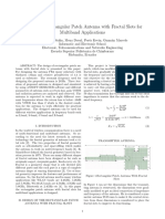 A Design of Rectangular Patch Antenna With Fractal Slots For Multiband Applications