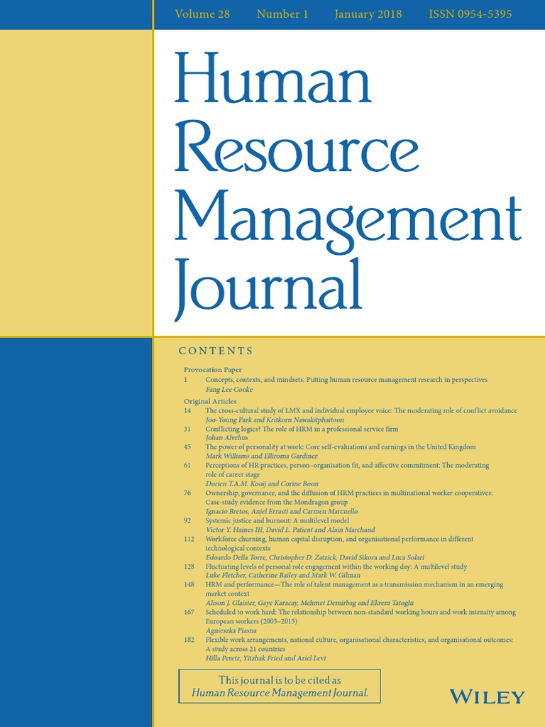 article review of human resource management