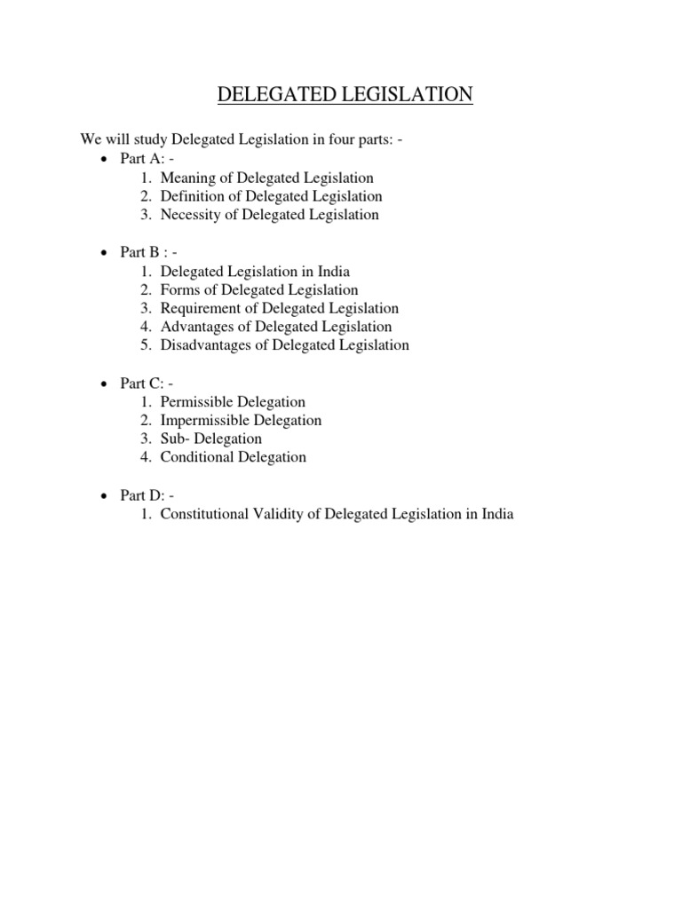 Delegated Legislation | PDF | Supreme Courts | High Court Of Australia
