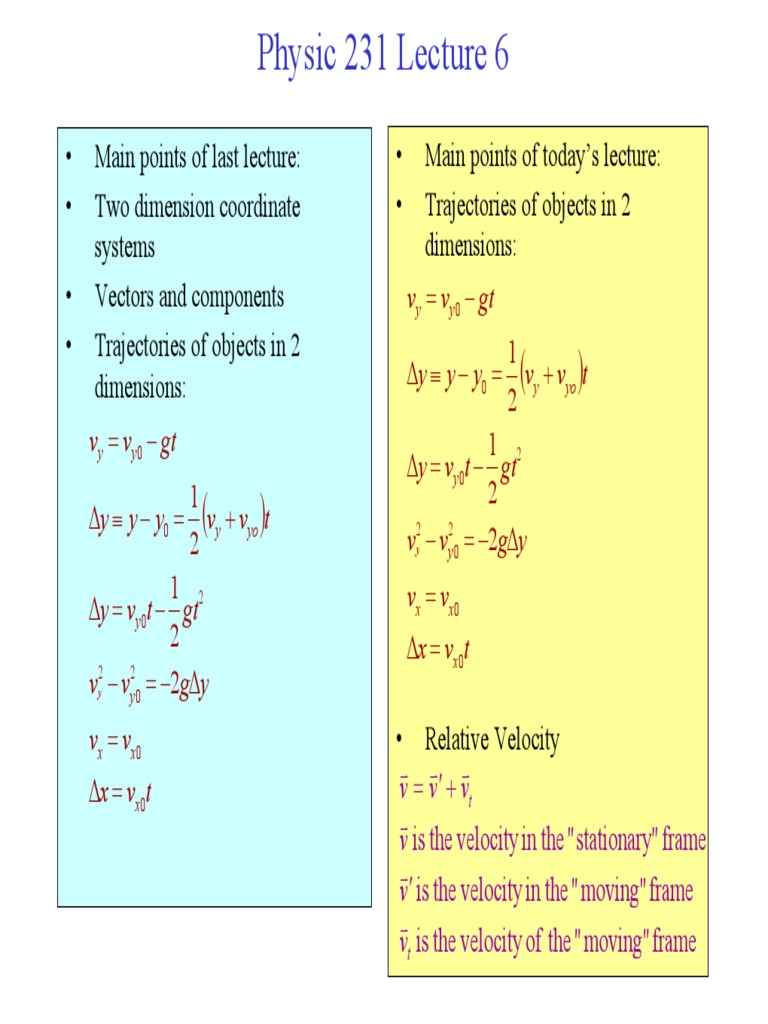 Relative Velocity in 2D Motion | PDF | Velocity | Speed