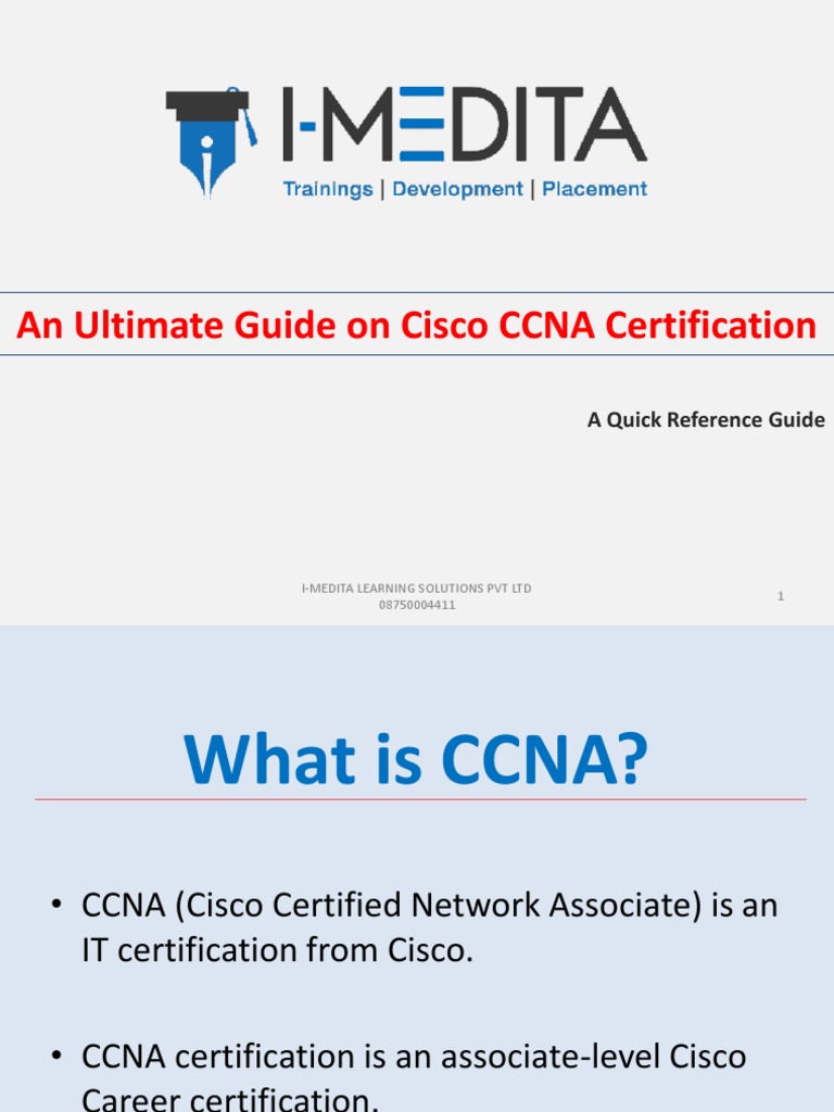 Cisco CCNA Certification Overview | PDF | Cisco Certifications ...