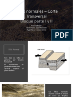 Fallas Normales - Corte Transversal Bloque I y II PDF