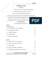 Commercial Studies Class IX 2019 Specimen Paper