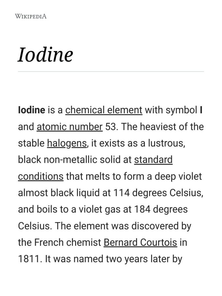 where was iodine discovered