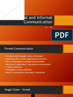 Formal and Informal Communication: Mcs - BMR