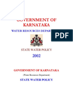 Karnataka State Water Policy