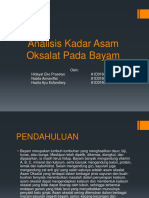 Analisis Kadar Asam Oksalat Pada Bayam