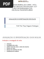 Aula 6 - Avaliação e Investigação de Solos