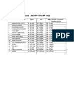 Laboratory Tariff 2019