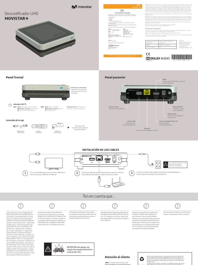 Decodificador HD | PDF | Hdmi | Control remoto