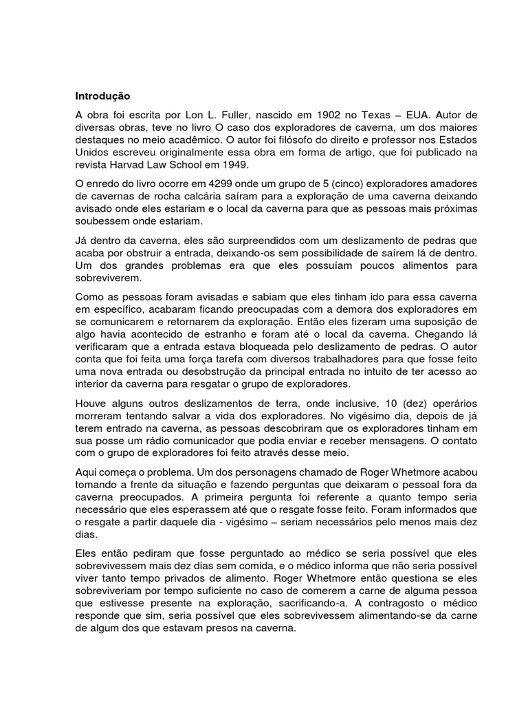 Resenha Crítica o Caso Dos Exploradores