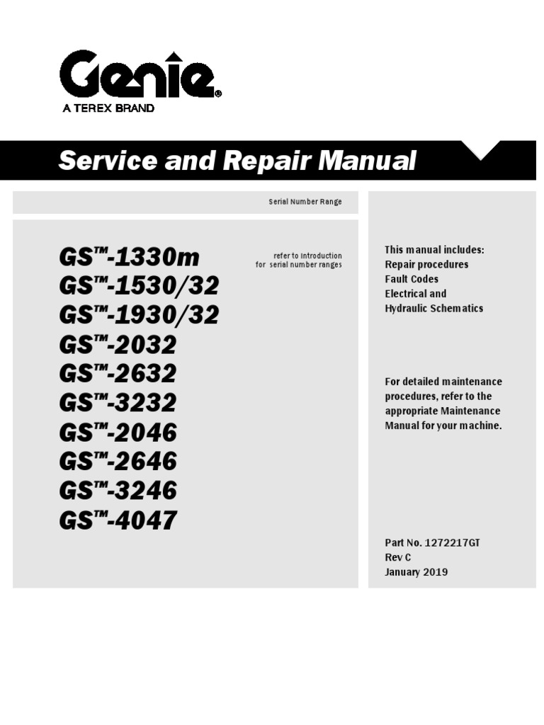 manual servicio genie 1930.pdf | Elevator | Voltage
