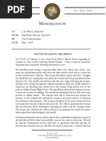 SAO Memo On Sheriff Darryl Daniels