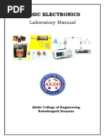 Basic Electronics Lab Manual Boe PDF