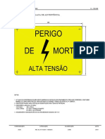 Placa de Advertência - Instruções