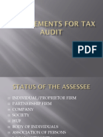 Requirements For Tax Audit