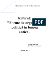 Formele de Organizare Politica in Lumea Antica