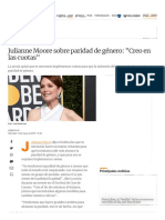 Julianne Moore Sobre Paridad de Género