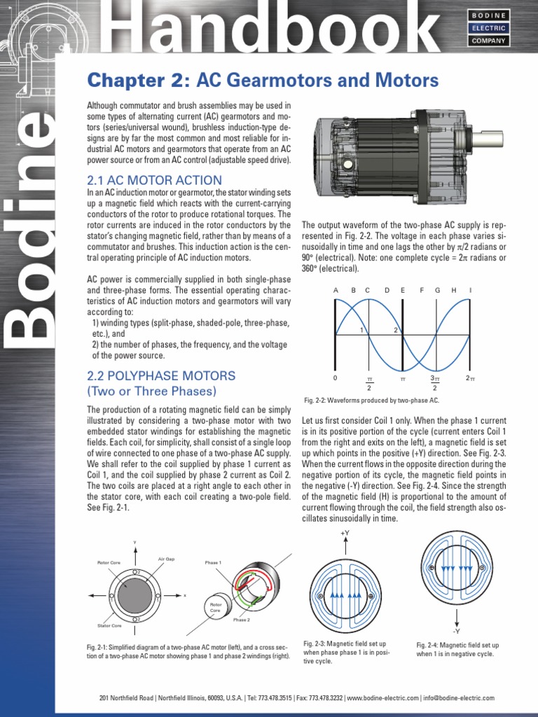 Chapter 2: AC Gearmotors and Motors | PDF | Electric Motor ...