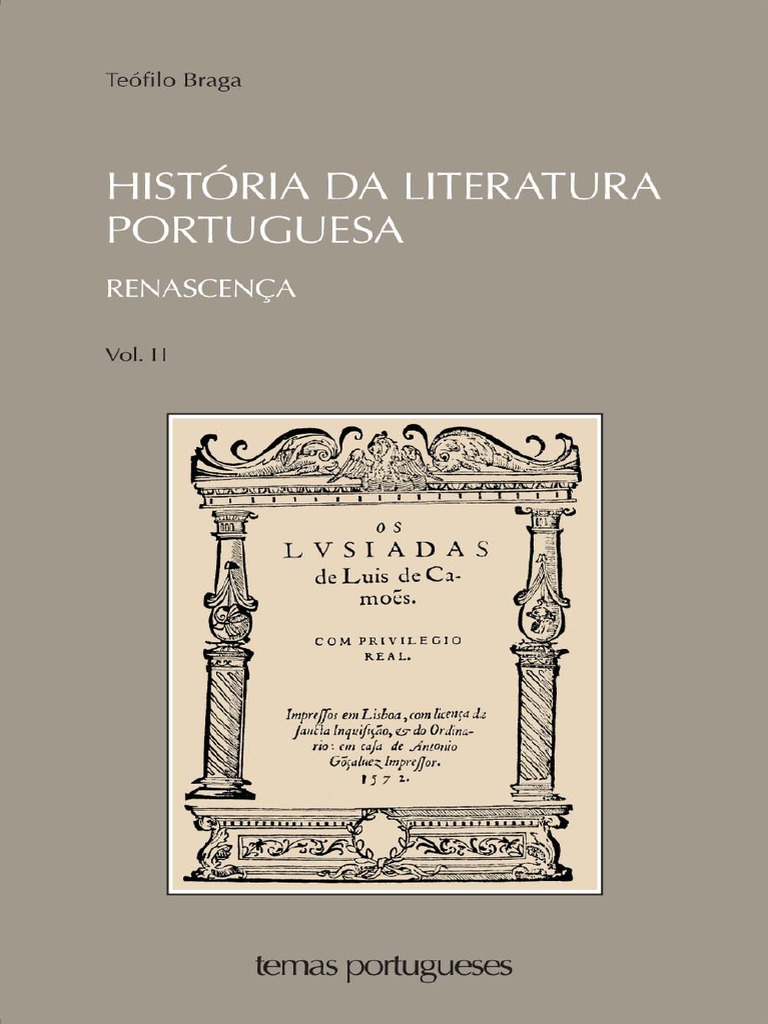Historia Da Literatura Portuguesa Teofilo de Braga PDF Renascimento Portugal