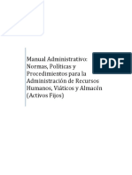 Manual Administrativo RH Inventario Viaticos Vehiculos