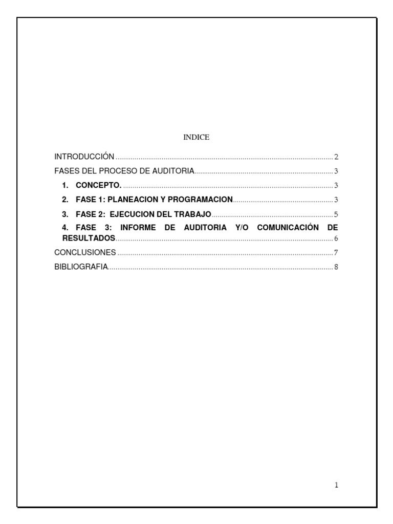 Fases del Proceso de Auditoría Financiera | PDF | Auditoría | Contralor