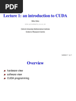 Lecture 1: An Introduction To CUDA: Mike Giles