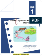 Bab 1 Sistem Organisasi Kehidupan Makhluk Hidu PDF