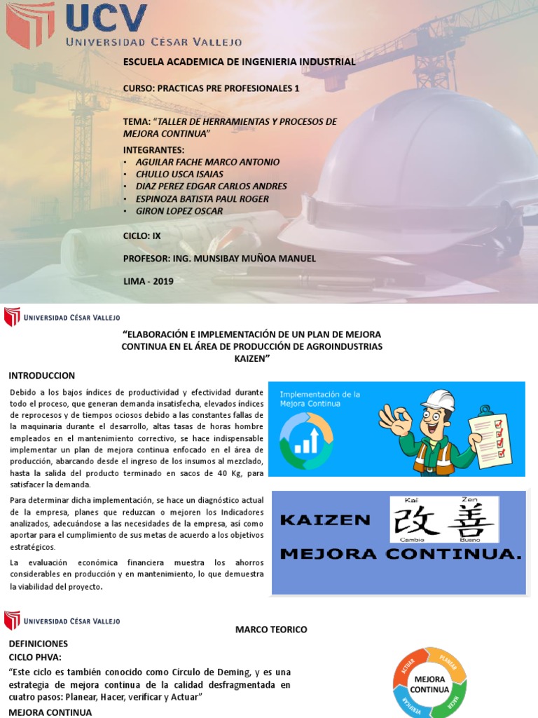 Mejora Continua Kaizen | PDF | Producción y fabricación | Business