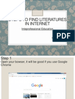 Steps To Find Literatures in Internet 1