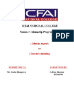 Icfai National College Summer Internship Program 2008: Interim Report