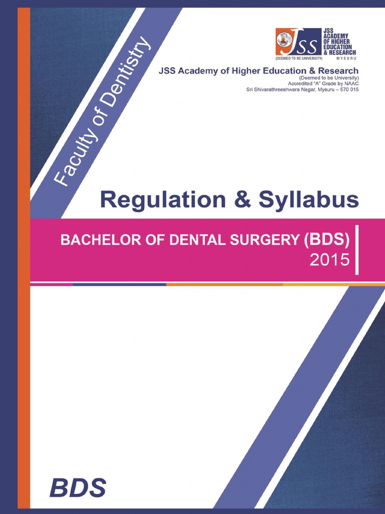 BDS Final PDF PDF Dental Degree Dentistry