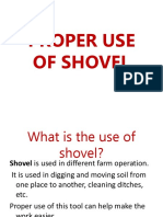 PROPER USE OF SHOVEL FOR FARMING TASKS