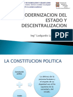 Modernizacion Del Estado y Descentralizacion de Competencias