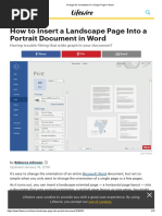 Change the Orientation of a Single Page in Word